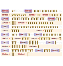 Gold Steel Screw Set 178pcs RC8 B4.1 - T-WORKS - GSS-RC8B4.1