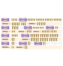 Gold Steel Screw Set 111pcs RC10 B7/B7D - T-WORKS - GSS-RC10B7