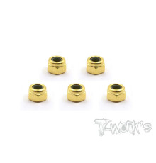 Golden Plated M4 Lock Nuts (5pcs.) - T-WORKS - GSS-4LN