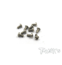 3mmx6mm Nickel Button Head Screw (10pcs) - T-WORKS - NSS-306B