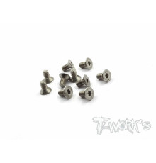 3mmx6mm Nickel FHC Screw (10pcs) - T-WORKS - NSS-306C