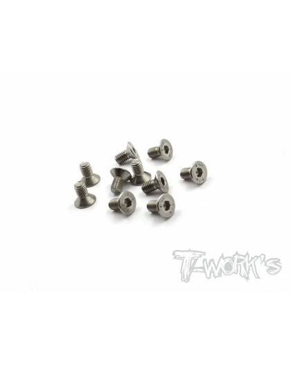 3mmx6mm Nickel FHC Screw (10pcs) - T-WORKS - NSS-306C