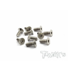 3mmx8mm Nickel FHC Screw (10pcs) - T-WORKS - NSS-308C