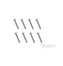 3mmx20mm Nickel FHC Screw (8pcs) - T-WORKS - NSS-320C