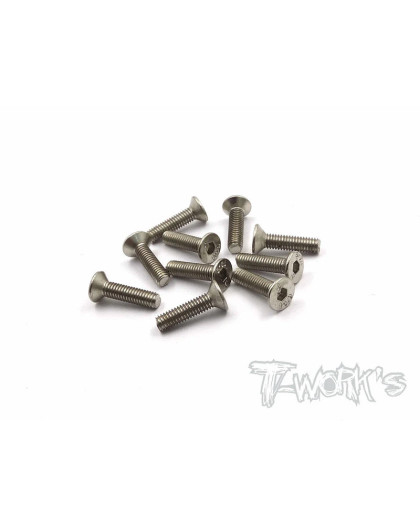 Vis Acier Traitées NICKEL FHC 3x16mm (8) - T-WORKS - NSS-316C