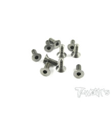 4mmx8mm Nickel FHC Screw (10pcs) - T-WORKS - NSS-408C