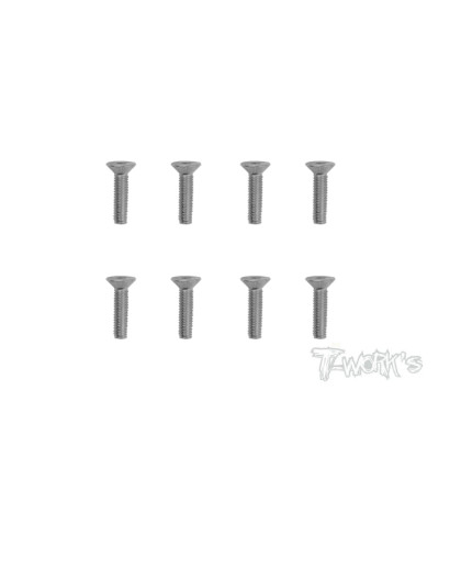 4mmx16mm Nickel FHC Screw (8pcs) - T-WORKS - NSS-416C