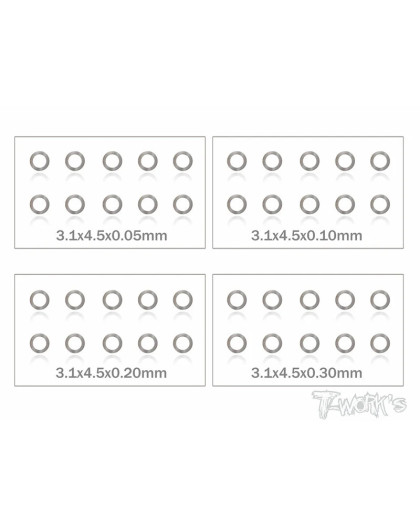 3mm Shim Washer Set - T-WORKS - TA-095-3