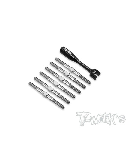 Kit de pas inverses en titane pour RC10 B7 - T-WORKS - TB-317