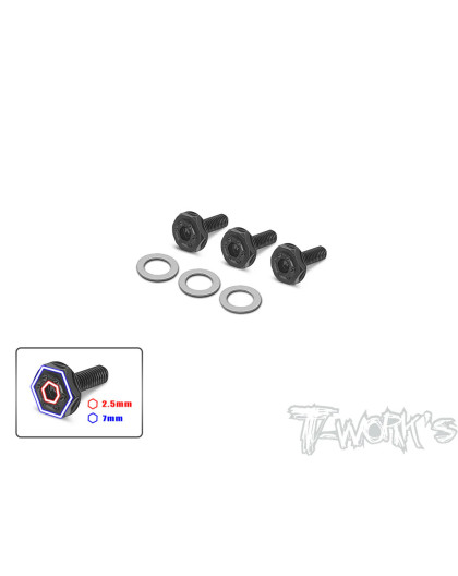 Steel Low Profile Clutch Screw 3pcs. - T-WORKS - TG-073