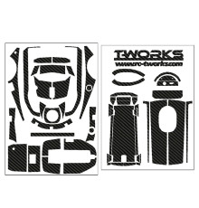 Stickers 3D Carbone pour FUTABA 4PM (la Planche) - T-WORKS - TS-048