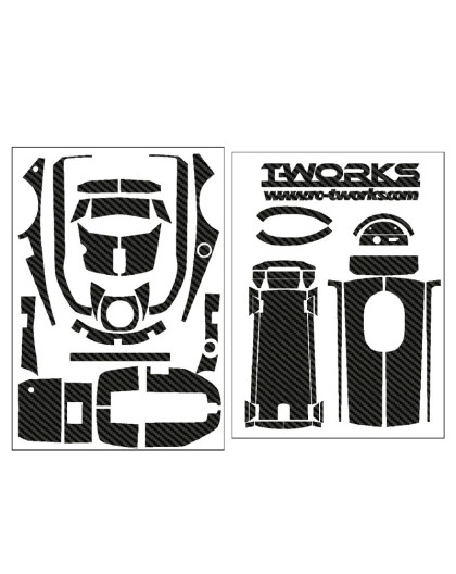 Stickers 3D Carbone pour FUTABA 4PM (la Planche) - T-WORKS - TS-048