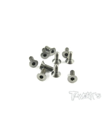 3mm x 8mm Titanium FHC Screw 10pcs. - T-WORKS - TSS-308C