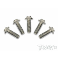 3mm x 10mm 64 Titanium Hex. UFO Screw 10pcs. - T-WORKS - TSS-310U-5