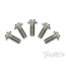 3mm x 8mm 64 Titanium Hex. UFO Screw 10pcs. - T-WORKS - TSS-308U-5