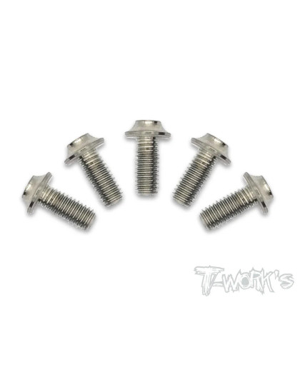 3mm x 8mm 64 Titanium Hex. UFO Screw 10pcs. - T-WORKS - TSS-308U-5