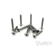 3mm x 18mm Titanium FHC Screw 10pcs. - T-WORKS - TSS-318C