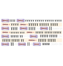 Titanium Screw set (UFO) 129pcs X4 2024 - T-WORKS - TSSU-X4'24