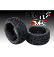 Pneus TT 1/8 Scratch - Vert (2) - 6MIK - T17V