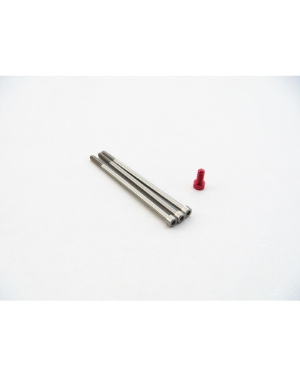  XeRun V10 G3 Titan/Alum. Screw Set [Red] - 48343 - HIRO SEIKO