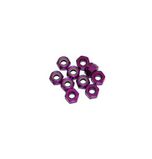 4 mm. ALU. NYLON NUT PURPLE (10 pcs) - UR1512-P - ULTIMATE