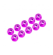 4 mm. ALU. NYLON NUT PINK (10 pcs) - UR1512-PK - ULTIMATE