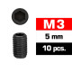 M3x5mm SET SCREWS (10 pcs) - UR164305 - ULTIMATE