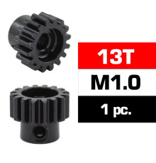 HSS STEEL M1.0 PINION GEAR 13T W/5.0mm BORE - ULTIMATE - UR4310-13