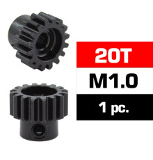 HSS STEEL M1.0 PINION GEAR 20T W/5.0mm BORE - ULTIMATE - UR4310-20