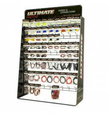 ULTIMATE WIRES AND CONNECTORS DISPLAY STAND W/2 x 62 ITEMS (124 pcs.)