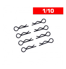 Body Clips 1/10 Black (x8) - UR6411-N - ULTIMATE