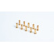 4mm Gold connectors - WorksTeam - 14mm length (10 pcs.) - LRP - 65950