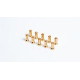 5mm Gold connectors - WorksTeam - 14mm length (10 pcs.) - LRP - 65955