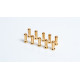 5mm Gold connectors - WorksTeam - 18mm length (10 pcs.) - LRP - 65956