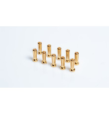 5mm Gold connectors - WorksTeam - 18mm length (10 pcs.) - LRP - 65956