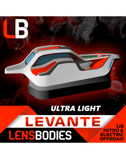 1/8 OFFROAD BODY LEVANTE ULTRA LIGHT WEIGHT - HOT RACE