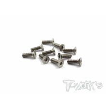 3mmx10mm Nickel FHC Screw (10pcs) - T-WORKS - NSS-310C