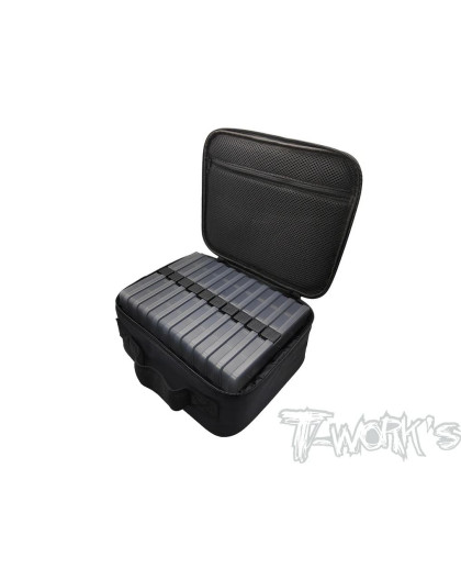 Sacoche 25x10x20cm étanche complète + 10 boîtes - T-WORKS - TT-119-B