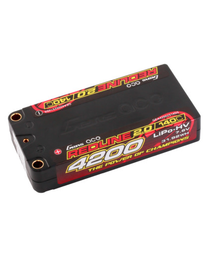 LIPO 4200 mAh SHORTY 7.6V HV 140C 2S1P PK5 - GENS ACE - GA42002S14D4