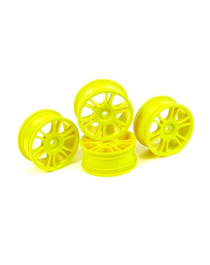 HUDY 24 MM WHEELS STARBURST - YELLOW (4) - 803009 - HUDY