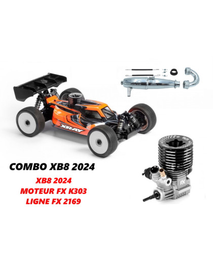 Kit Xray XB8'24 + Moteur FX K303 + Ligne Efra 2169 - XRAY - 350019-C1