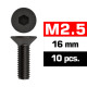 M2,5x16mm FLAT HEAD SCREWS (10 pcs) - UR1612516 - ULTIMATE