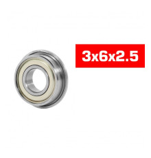 "3x6x2.5mm FLANGED ""HS"" METAL SHIELDED BEARING SET (2pcs) - UR7808