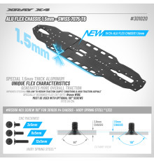 X4'24 ALU FLEX CHASSIS 1.5MM - SWISS 7075 T6 - XRAY - 301020