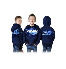 XRAY JUNIOR SWEATER HOODED WITH ZIPPER - BLUE (S) - XRAY - 395601S