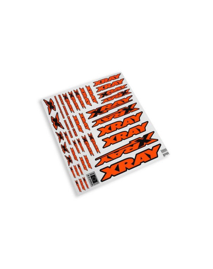 Autocollants carrosserie XRAY Orange - XRAY - 397316