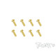 2.5mmx6mm Gold Steel Button Head Screws (8pcs) - T-WORKS - GSS-2506B