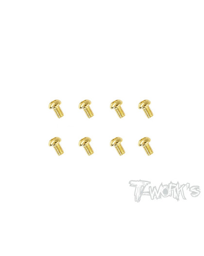 Vis Acier Traitées GOLD BHC 2.5x4mm (8) - T-WORKS - GSS-2504B