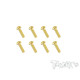 2.5mmx8mm Gold Steel Button Head Screws (8pcs) - T-WORKS - GSS-2508B