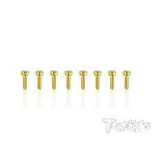 Screws GOLD CHC 2.5x8mm (8) - T-WORKS - GSS-2508H